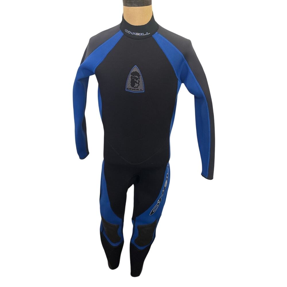 O'Neill Black Blue Full Wetsuit w/ Back Zipper 3MM Men M Surf Scuba Snorkle
